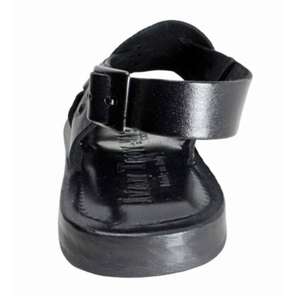 William Men’s Black Sandals Shoes, Italian Leather Shoes main image 4